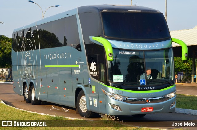 Viação Garcia 8551 na cidade de Maringá, Paraná, Brasil, por José Melo. ID da foto: 10054305.