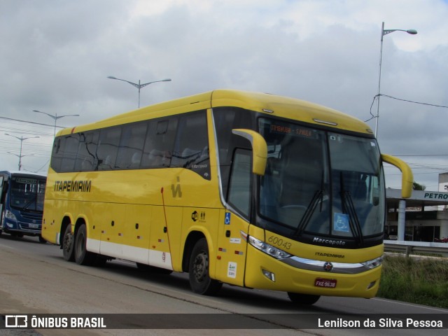 Viação Itapemirim 60043 na cidade de Caruaru, Pernambuco, Brasil, por Lenilson da Silva Pessoa. ID da foto: 10106308.