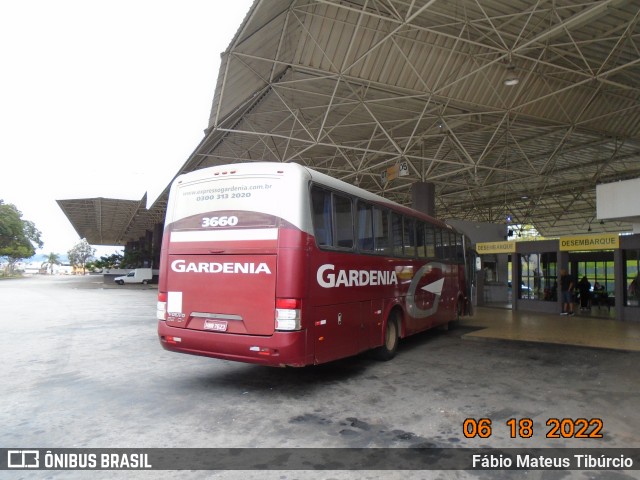 Expresso Gardenia 3660 na cidade de Varginha, Minas Gerais, Brasil, por Fábio Mateus Tibúrcio. ID da foto: 10106084.