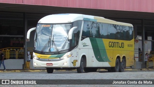 Empresa Gontijo de Transportes 16080 na cidade de João Monlevade, Minas Gerais, Brasil, por Jonatas Costa da Mata. ID da foto: 10106265.