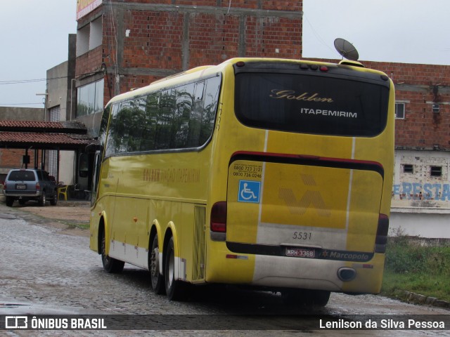 Viação Itapemirim 5531 na cidade de Caruaru, Pernambuco, Brasil, por Lenilson da Silva Pessoa. ID da foto: 10106317.