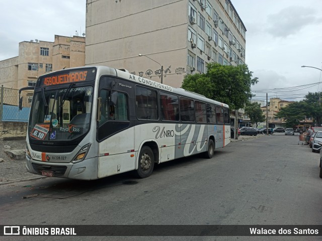 UniRio Transportes RJ 228.027 na cidade de Rio de Janeiro, Rio de Janeiro, Brasil, por Walace dos Santos. ID da foto: 10106900.