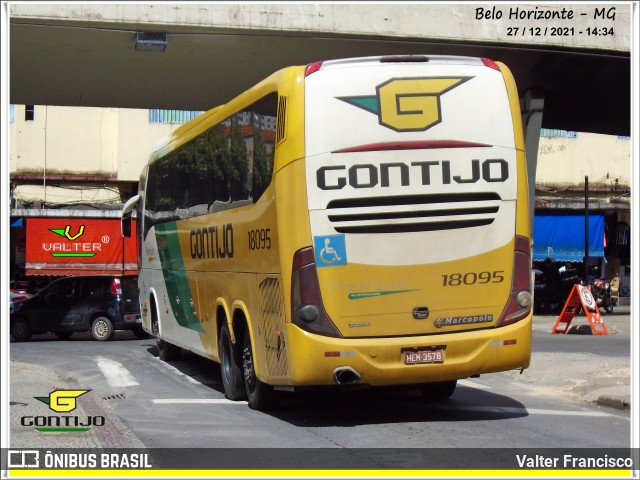 Empresa Gontijo de Transportes 18095 na cidade de Belo Horizonte, Minas Gerais, Brasil, por Valter Francisco. Número da foto: #10106275.