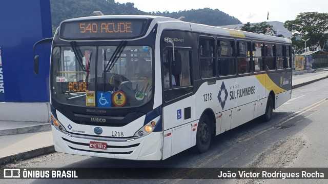 Viação Sul Fluminense 1218 na cidade de Volta Redonda, Rio de Janeiro, Brasil, por João Victor Rodrigues Rocha. Número da foto: #10110449.