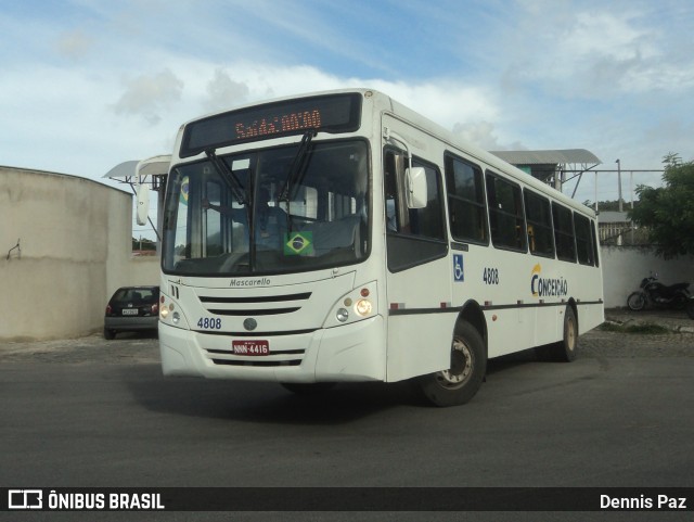 Empresa de Transportes Nossa Senhora da Conceição 4808 na cidade de Natal, Rio Grande do Norte, Brasil, por Dennis Paz. ID da foto: 10111119.