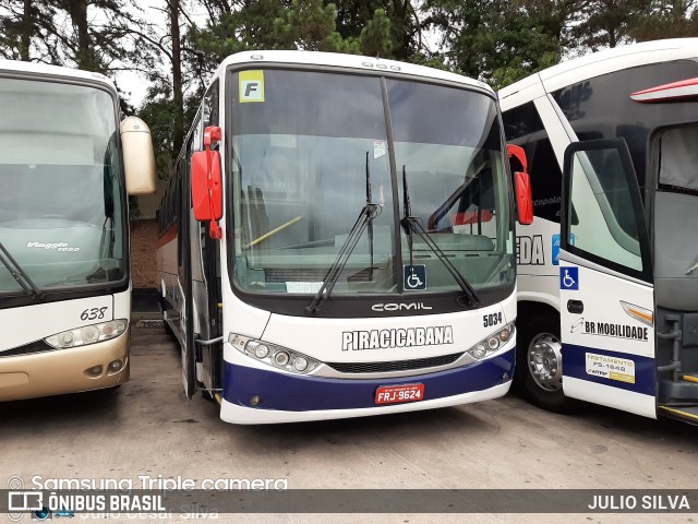 Viação Piracicabana 5034 na cidade de São Bernardo do Campo, São Paulo, Brasil, por JULIO SILVA. Número da foto: #10111215.