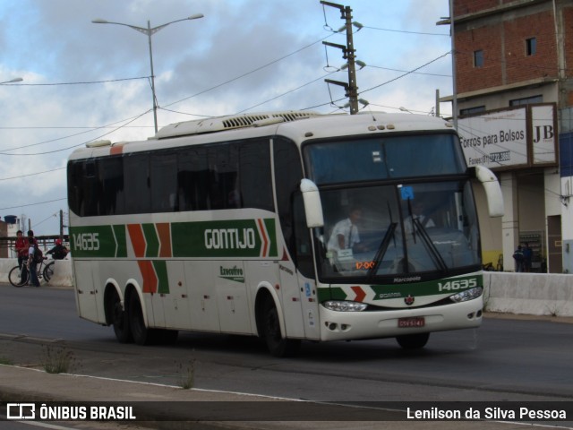 Empresa Gontijo de Transportes 14635 na cidade de Caruaru, Pernambuco, Brasil, por Lenilson da Silva Pessoa. ID da foto: 10108972.