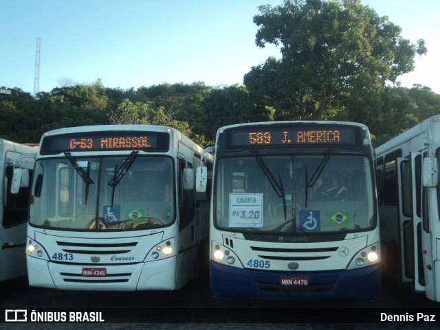 Empresa de Transportes Nossa Senhora da Conceição 4805 na cidade de Natal, Rio Grande do Norte, Brasil, por Dennis Paz. ID da foto: 10111110.