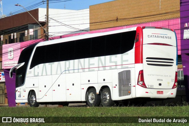 Auto Viação Catarinense 3381 na cidade de Cascavel, Paraná, Brasil, por Daniel Budal de Araújo. ID da foto: 10109119.