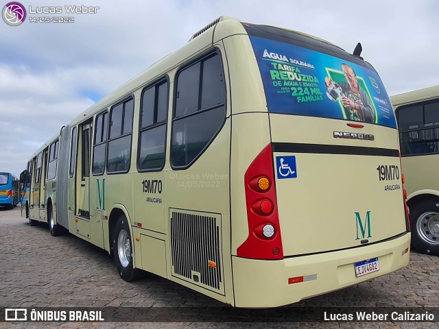 Araucária Transportes Coletivos 19M70 na cidade de Curitiba, Paraná, Brasil, por Lucas Weber Calizario. ID da foto: 10110764.