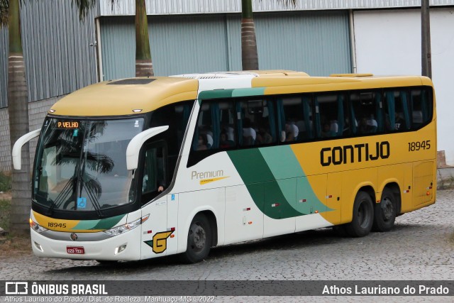 Empresa Gontijo de Transportes 18945 na cidade de Manhuaçu, Minas Gerais, Brasil, por Athos Lauriano do Prado. ID da foto: 10110031.