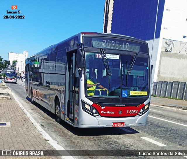 Viação Gatusa Transportes Urbanos 7 6084 na cidade de São Paulo, São Paulo, Brasil, por Lucas Santos da Silva. Número da foto: #10112806.