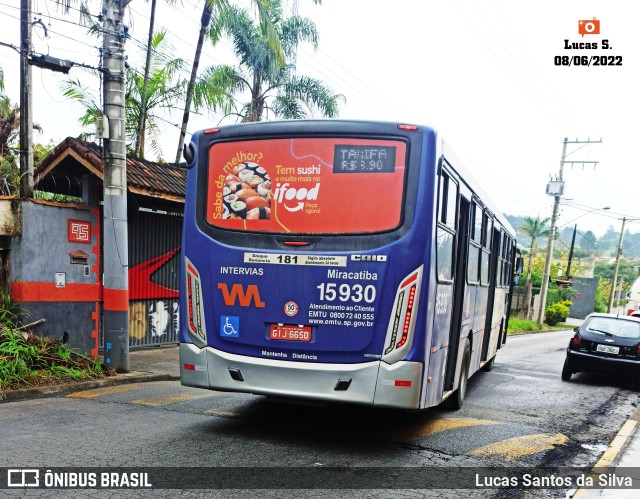 Viação Miracatiba 15.930 na cidade de Embu-Guaçu, São Paulo, Brasil, por Lucas Santos da Silva. Número da foto: #10112723.