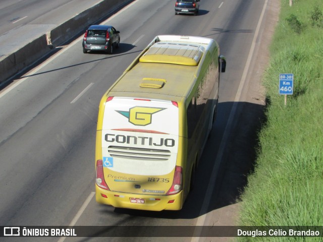 Empresa Gontijo de Transportes 18735 na cidade de Belo Horizonte, Minas Gerais, Brasil, por Douglas Célio Brandao. ID da foto: 10114238.