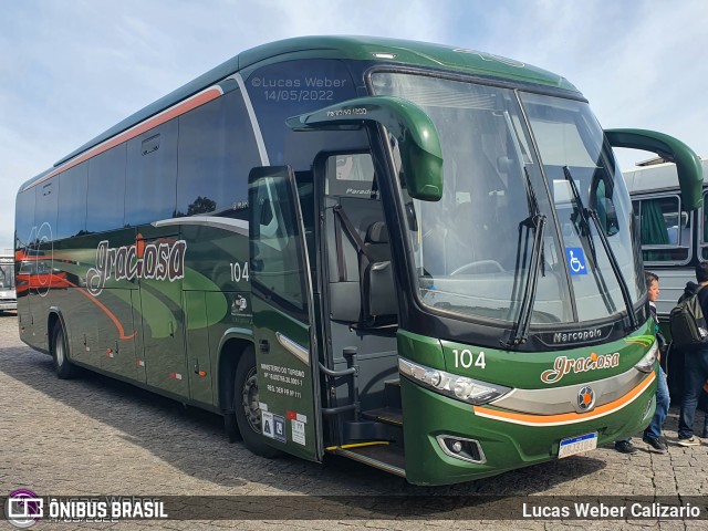 Viação Graciosa 104 na cidade de Curitiba, Paraná, Brasil, por Lucas Weber Calizario. Número da foto: #10112168.