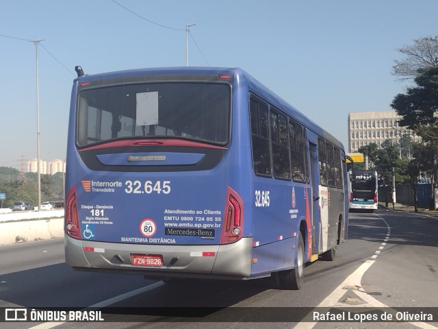 Viação Transdutra 32.645 na cidade de São Paulo, São Paulo, Brasil, por Rafael Lopes de Oliveira. Número da foto: #10113535.