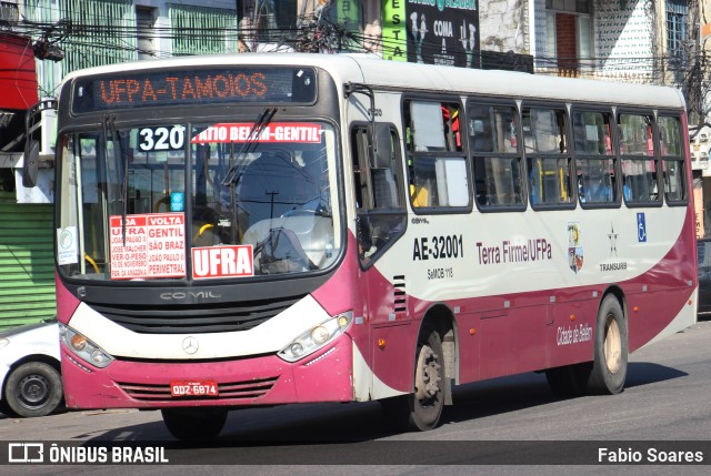Transurb AE-32001 na cidade de Belém, Pará, Brasil, por Fabio Soares. Número da foto: #10112984.
