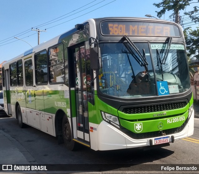 Viação Vera Cruz RJ 205.053 na cidade de Rio de Janeiro, Rio de Janeiro, Brasil, por Felipe Bernardo. ID da foto: 10113925.