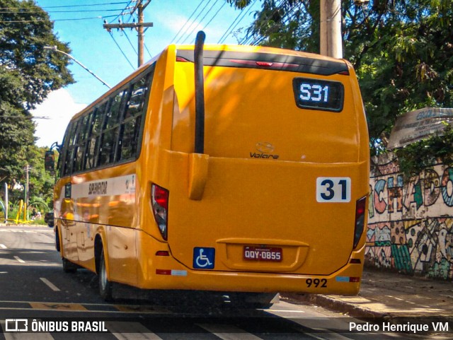 Transporte Suplementar de Belo Horizonte 992 na cidade de Belo Horizonte, Minas Gerais, Brasil, por Pedro Henrique VM. ID da foto: 10113592.