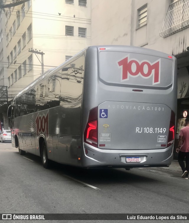 Auto Viação 1001 RJ 108.1149 na cidade de Niterói, Rio de Janeiro, Brasil, por Luiz Eduardo Lopes da Silva. Número da foto: #10113516.