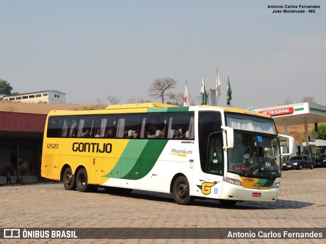 Empresa Gontijo de Transportes 12920 na cidade de João Monlevade, Minas Gerais, Brasil, por Antonio Carlos Fernandes. ID da foto: 10115476.