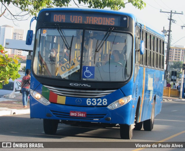 Viação Atalaia Transportes 6328 na cidade de Aracaju, Sergipe, Brasil, por Vicente de Paulo Alves. ID da foto: 10115318.