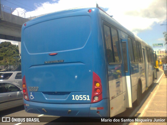 Concessionária Salvador Norte - CSN Transportes 10551 na cidade de Salvador, Bahia, Brasil, por Mario dos Santos Nogueira Junior. ID da foto: 10114967.