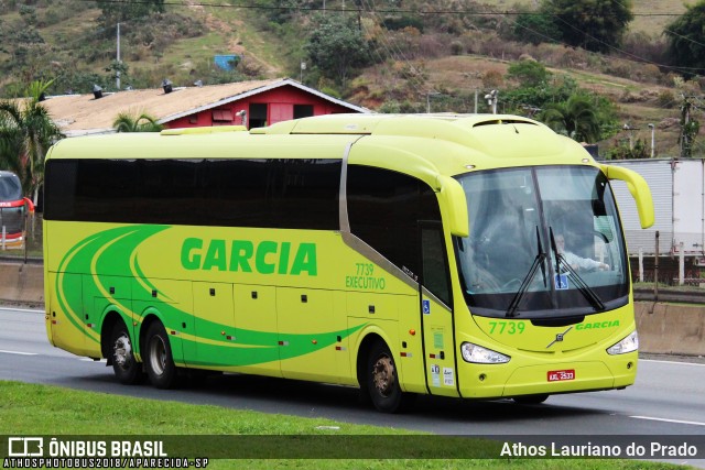 Viação Garcia 7739 na cidade de Aparecida, São Paulo, Brasil, por Athos Lauriano do Prado. ID da foto: 10116701.