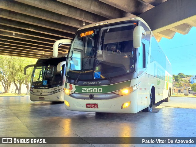 Empresa Gontijo de Transportes 21580 na cidade de Araxá, Minas Gerais, Brasil, por Paulo Vitor De Azevedo. Número da foto: #10118324.