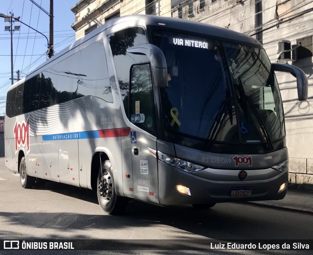 Auto Viação 1001 RJ 108.089 na cidade de Niterói, Rio de Janeiro, Brasil, por Luiz Eduardo Lopes da Silva. ID da foto: 10119316.