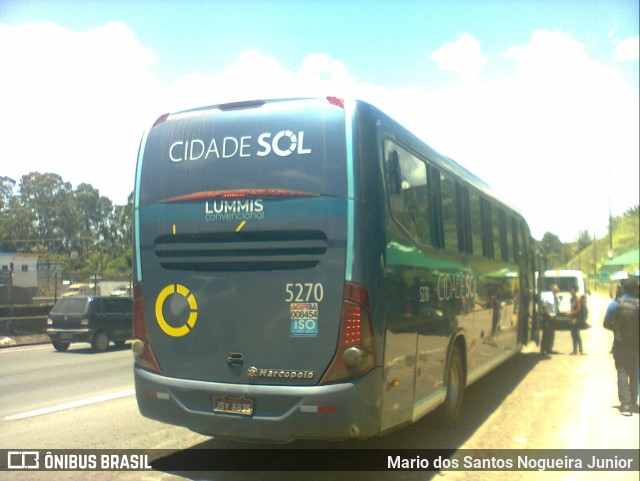 Viação Cidade Sol 5270 na cidade de Simões Filho, Bahia, Brasil, por Mario dos Santos Nogueira Junior. Número da foto: #10119394.
