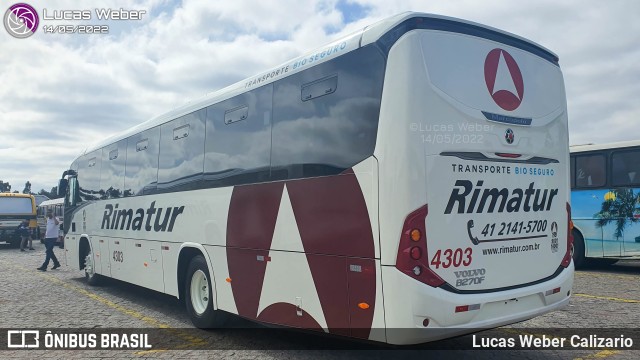 Rimatur Transportes 4303 na cidade de Curitiba, Paraná, Brasil, por Lucas Weber Calizario. ID da foto: 10120584.