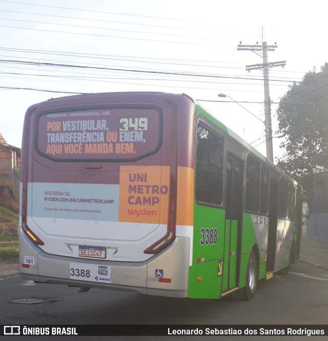 VB Transportes e Turismo 3388 na cidade de Campinas, São Paulo, Brasil, por Leonardo Sebastiao dos Santos Rodrigues. Número da foto: #10121970.