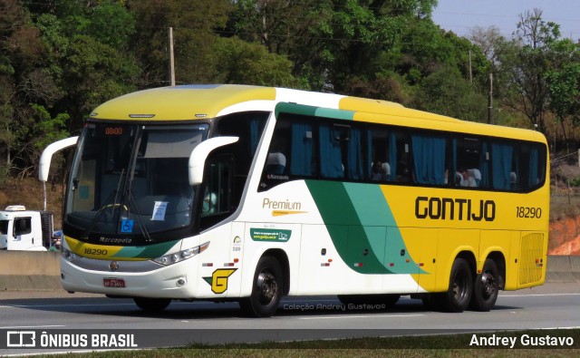 Empresa Gontijo de Transportes 18290 na cidade de Ribeirão Vermelho, Minas Gerais, Brasil, por Andrey Gustavo. ID da foto: 10123470.