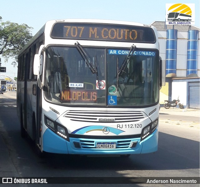 Auto Viação Vera Cruz - Belford Roxo RJ 112.120 na cidade de Mesquita, Rio de Janeiro, Brasil, por Anderson Nascimento . ID da foto: 10123410.