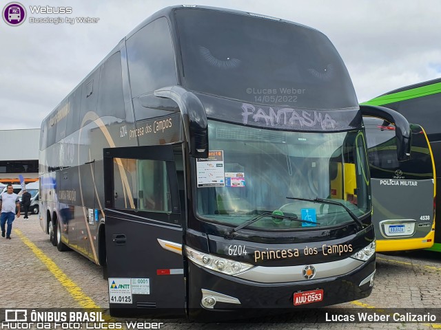 Expresso Princesa dos Campos 6204 na cidade de Curitiba, Paraná, Brasil, por Lucas Weber Calizario. ID da foto: 10122799.