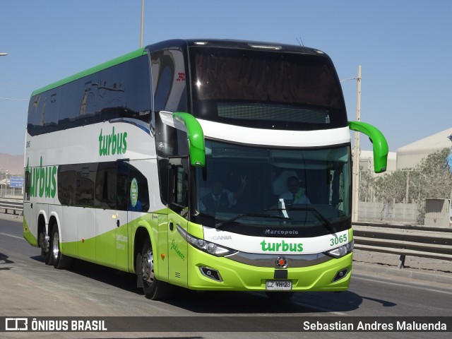 TurBus 3065 na cidade de Antofagasta, Antofagasta, Antofagasta, Chile, por Sebastian Andres Maluenda. ID da foto: 10121969.