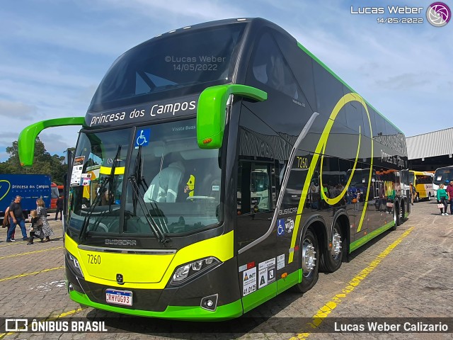 Expresso Princesa dos Campos 7260 na cidade de Curitiba, Paraná, Brasil, por Lucas Weber Calizario. Número da foto: #10123096.