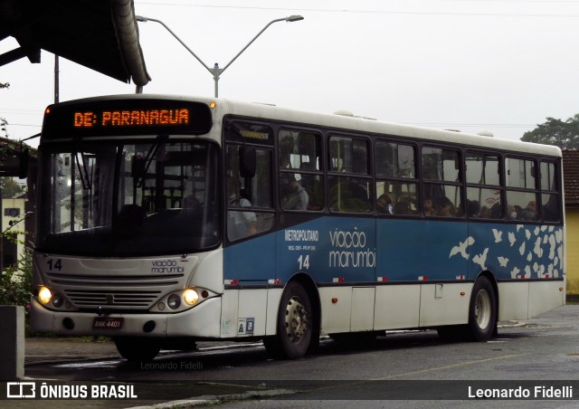 Viação Marumbi 14 na cidade de Morretes, Paraná, Brasil, por Leonardo Fidelli. ID da foto: 10126365.