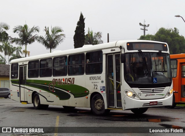 Viação Graciosa 72 na cidade de Morretes, Paraná, Brasil, por Leonardo Fidelli. ID da foto: 10126378.