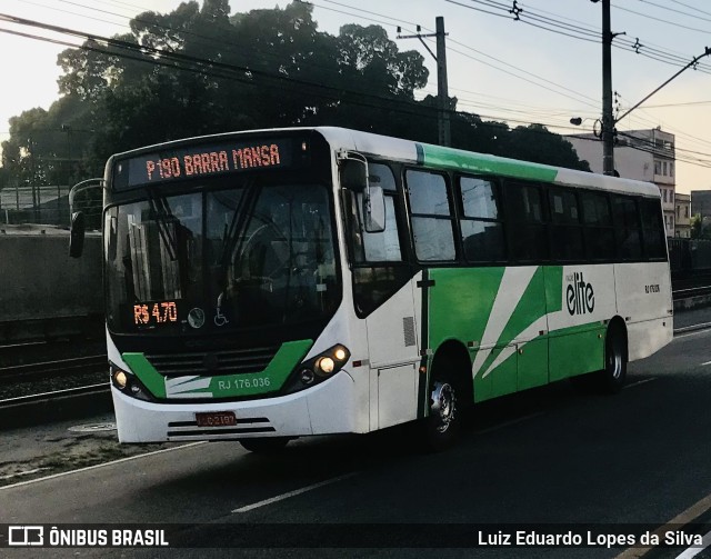 Viação Elite RJ 176.036 na cidade de Barra Mansa, Rio de Janeiro, Brasil, por Luiz Eduardo Lopes da Silva. Número da foto: #10124886.