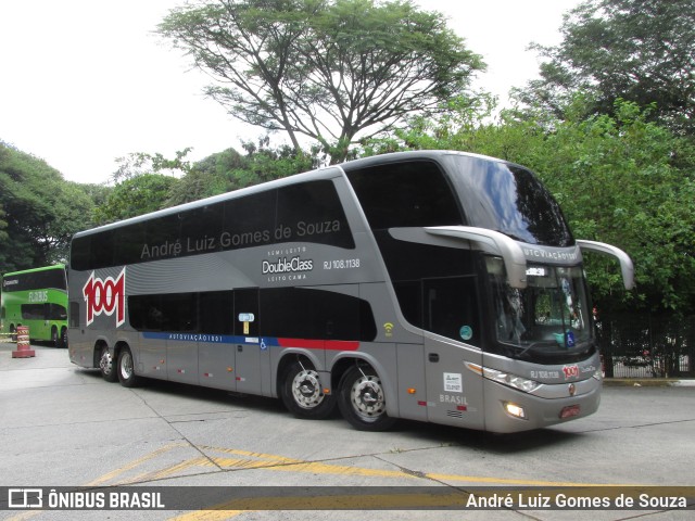 Auto Viação 1001 RJ 108.1138 na cidade de São Paulo, São Paulo, Brasil, por André Luiz Gomes de Souza. ID da foto: 10126381.