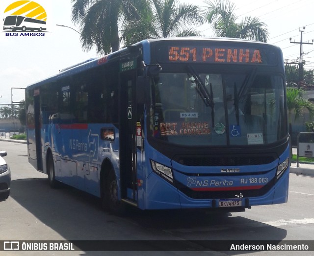 Viação Nossa Senhora da Penha RJ 188.063 na cidade de Mesquita, Rio de Janeiro, Brasil, por Anderson Nascimento . ID da foto: 10123783.