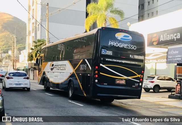 Viação Progresso 30316 na cidade de Barra Mansa, Rio de Janeiro, Brasil, por Luiz Eduardo Lopes da Silva. ID da foto: 10124918.