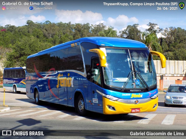 Rápido Expresso Fênix Viação 34525 na cidade de Campo Limpo Paulista, São Paulo, Brasil, por Gabriel Giacomin de Lima. Número da foto: #10124939.