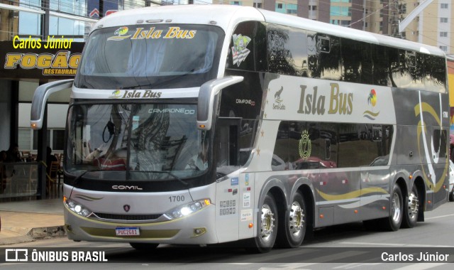 Isla Bus Transportes 1700 na cidade de Caldas Novas, Goiás, Brasil, por Carlos Júnior. Número da foto: #10126036.