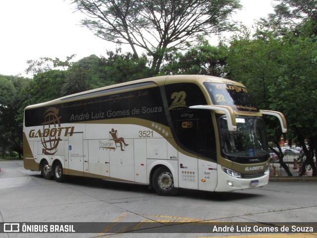 Auto Viação Gadotti 3521 na cidade de São Paulo, São Paulo, Brasil, por André Luiz Gomes de Souza. Número da foto: #10125172.