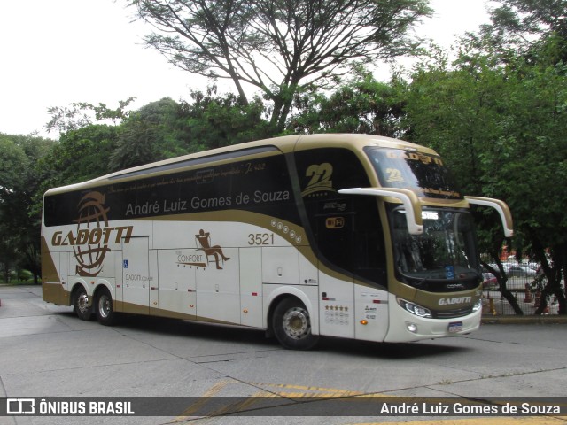 Auto Viação Gadotti 3521 na cidade de São Paulo, São Paulo, Brasil, por André Luiz Gomes de Souza. ID da foto: 10125172.