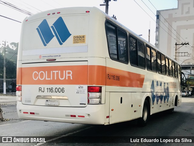 Colitur Transportes Rodoviários RJ 116.006 na cidade de Barra Mansa, Rio de Janeiro, Brasil, por Luiz Eduardo Lopes da Silva. ID da foto: 10124860.