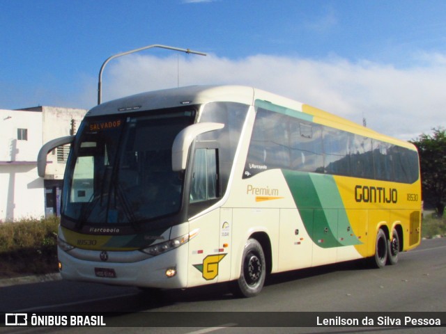 Empresa Gontijo de Transportes 18530 na cidade de Caruaru, Pernambuco, Brasil, por Lenilson da Silva Pessoa. ID da foto: 10125469.